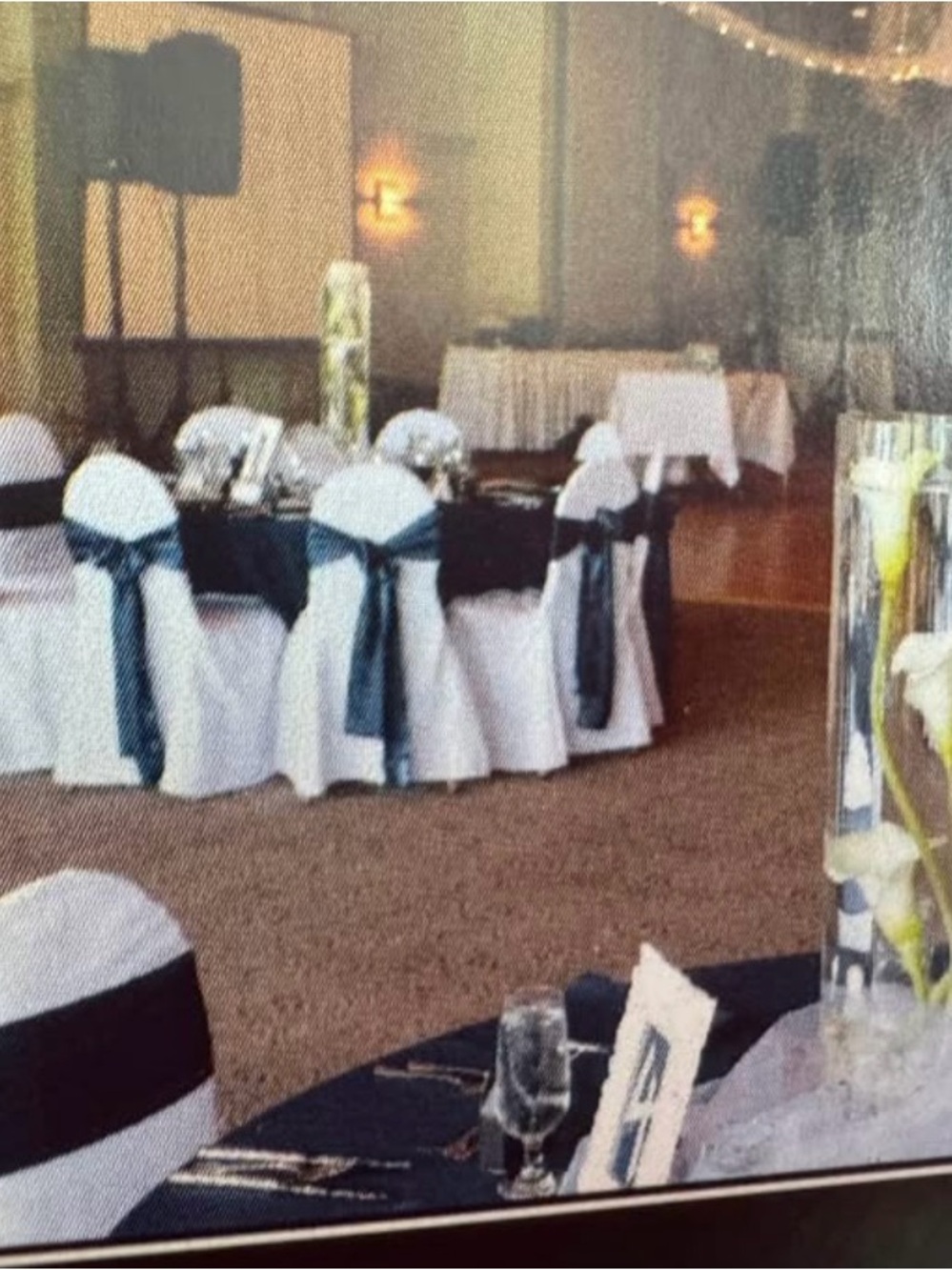 80 Navy chair sashes wedding boucles chaises mariage